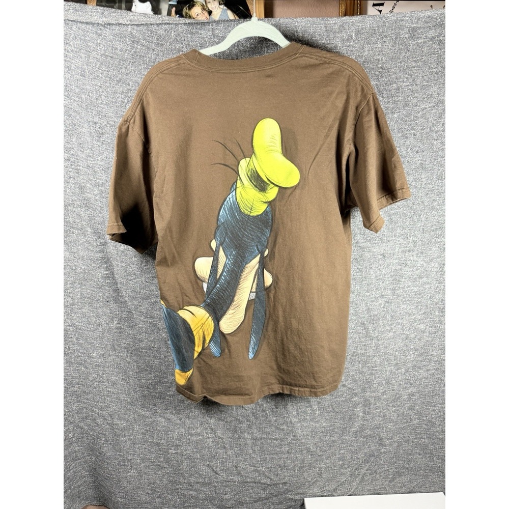 Walt Disney World Disneyland Goofy T-shirt L Double Sided Chalk Art Pencil - Picture 3 of 4